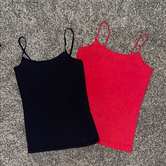 Aeropostale Tops - Aeropostale Black Cami and Time&Tru Red Camisole